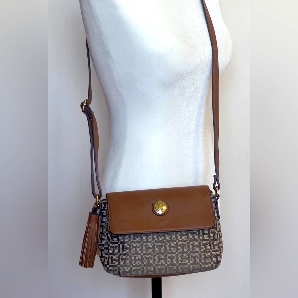 Tommy Hilfiger Brown Crossbody Bag with Adjustable Strap
